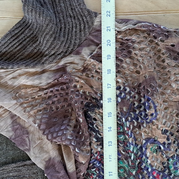 Alberto Makali Mixed Media Lightweight Stretchy Tunic Boho LagenLook Sweater Top - Picture 12 of 12